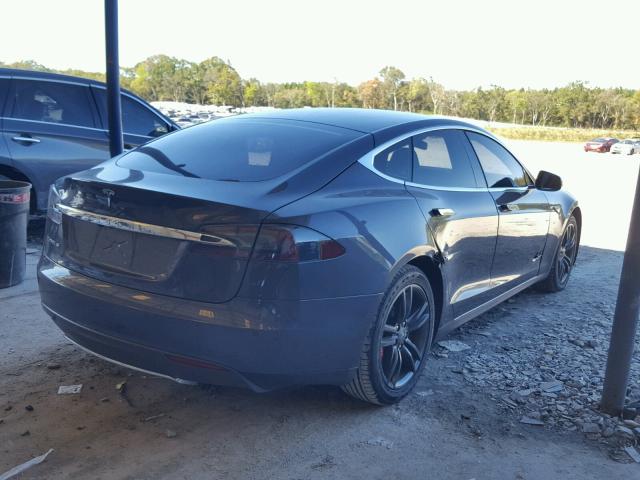 5YJSA1S19EFP62141 - 2014 TESLA MODEL S GRAY photo 4