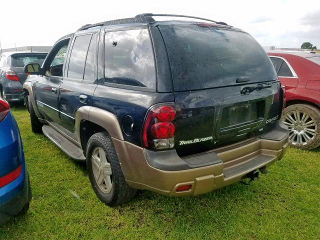 1GNDS13S522269737 - 2002 CHEVROLET TRAILBLAZE BLACK photo 3