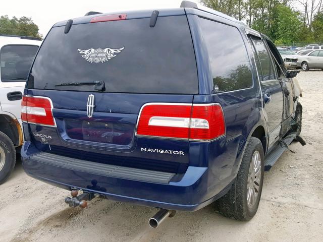 5LMFU285X7LJ10307 - 2007 LINCOLN NAVIGATOR BLUE photo 4