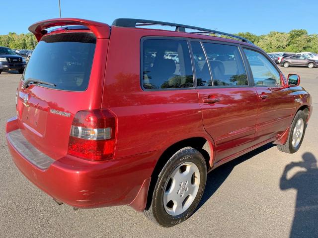 JTEEP21A560139968 - 2006 TOYOTA HIGHLANDER RED photo 4