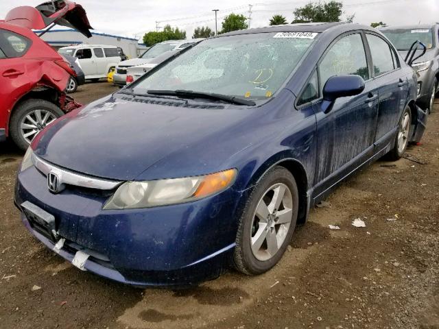 JHMFA16867S005873 - 2007 HONDA CIVIC EX BLUE photo 2