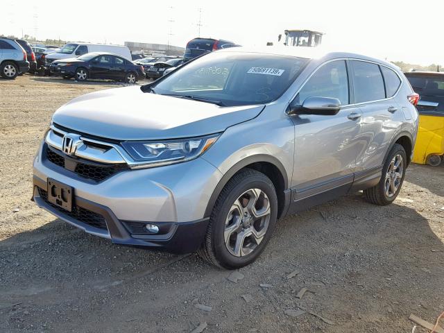 7FARW2H80JE092794 - 2018 HONDA CR-V EXL SILVER photo 2