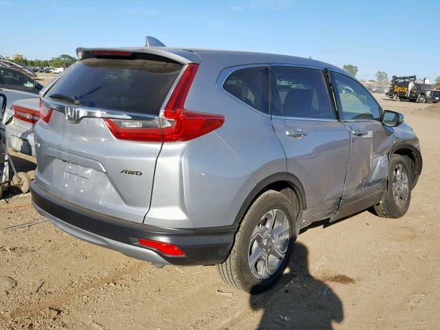 7FARW2H80JE092794 - 2018 HONDA CR-V EXL SILVER photo 4