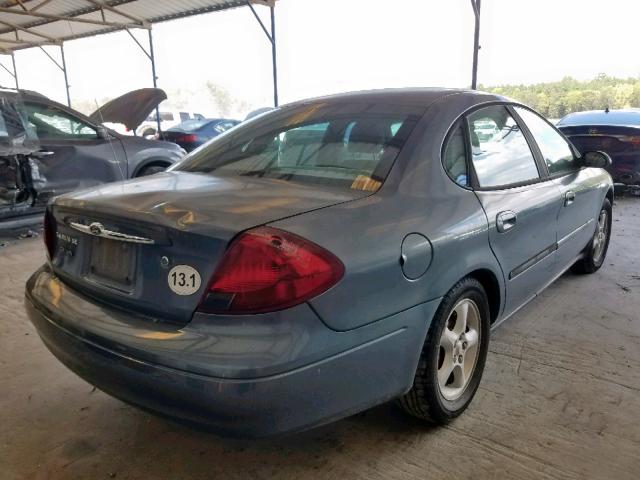 1FAFP55U1YA202579 - 2000 FORD TAURUS SES BLUE photo 4