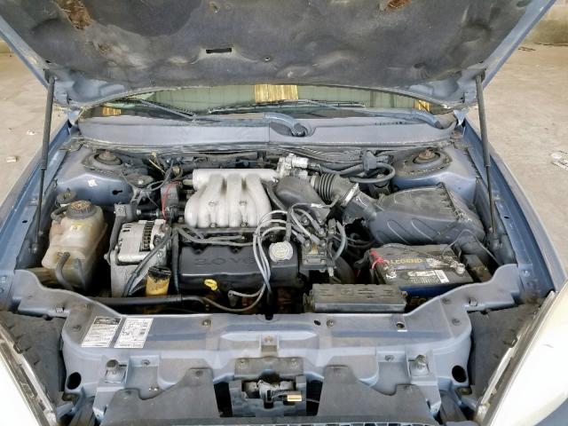 1FAFP55U1YA202579 - 2000 FORD TAURUS SES BLUE photo 7