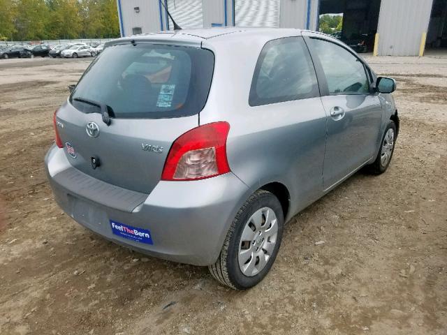 JTDJT923385204376 - 2008 TOYOTA YARIS SILVER photo 4