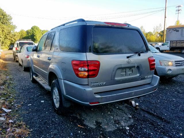 5TDBT44A13S142367 - 2003 TOYOTA SEQUOIA SR GRAY photo 3