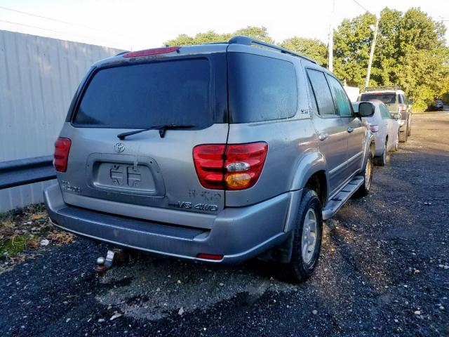 5TDBT44A13S142367 - 2003 TOYOTA SEQUOIA SR GRAY photo 4