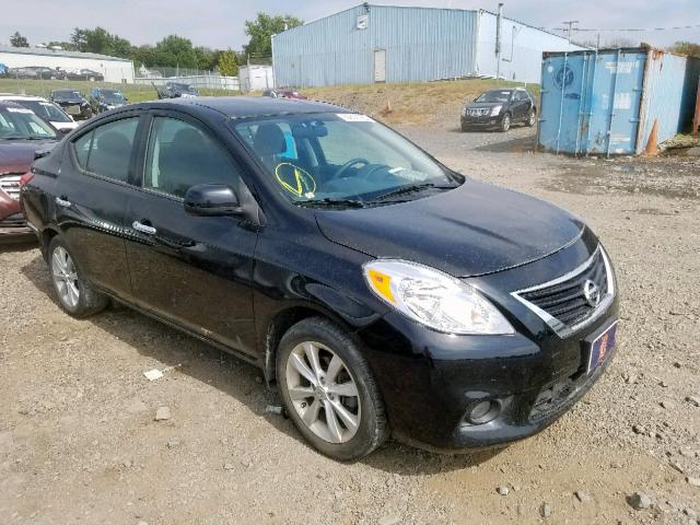 3N1CN7AP7EL859490 - 2014 NISSAN VERSA S BLACK photo 1