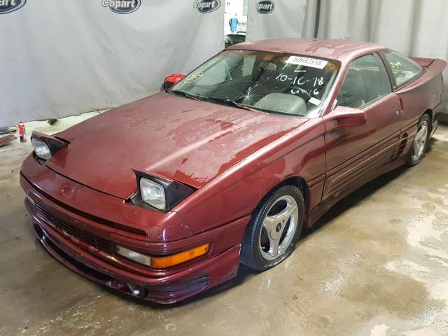 1ZVPT21U0L5131307 - 1990 FORD PROBE LX RED photo 2