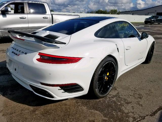 WP0AD2A90HS166729 - 2017 PORSCHE 911 TURBO WHITE photo 4