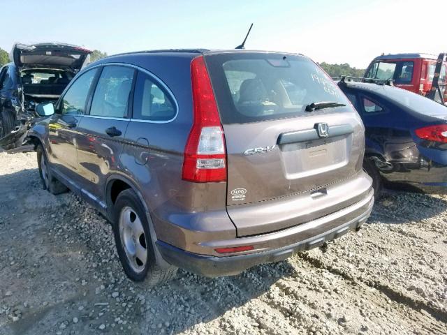 5J6RE3H31BL008709 - 2011 HONDA CR-V LX TAN photo 3