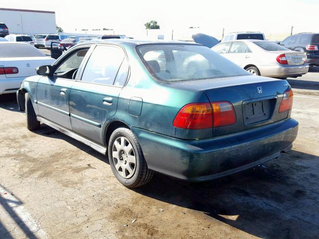 2HGEJ6612YH514981 - 2000 HONDA CIVIC BASE GREEN photo 3