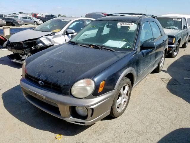 JF1GG68552H818296 - 2002 SUBARU IMPREZA OU BLUE photo 2