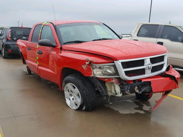 1D7HE38K08S599435 - 2008 DODGE DAKOTA SXT RED photo 1