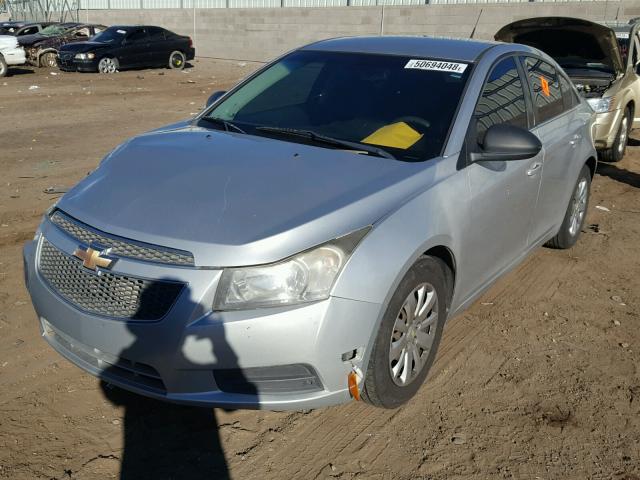 1G1PC5SH7B7177508 - 2011 CHEVROLET CRUZE LS SILVER photo 2