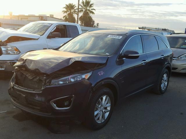 5XYPG4A57GG153555 - 2016 KIA SORENTO LX BLUE photo 2