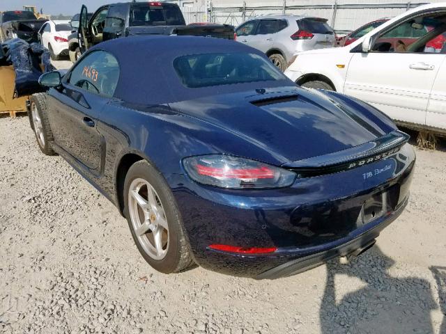 WP0CA2A85HS221202 - 2017 PORSCHE BOXSTER BLUE photo 3