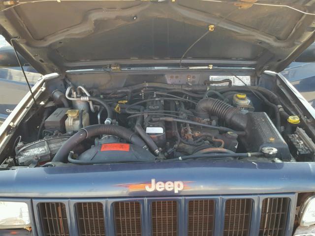 1J4FF58S0YL192164 - 2000 JEEP CHEROKEE C BLUE photo 7