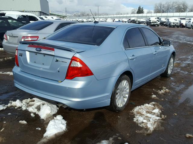 3FADP0L30AR284272 - 2010 FORD FUSION HYB BLUE photo 4