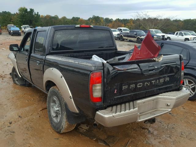 1N6ED27T32C363350 - 2002 NISSAN FRONTIER C BLACK photo 3