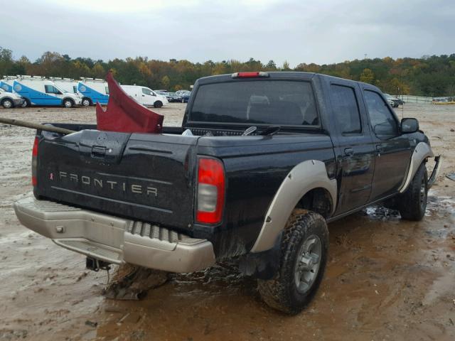 1N6ED27T32C363350 - 2002 NISSAN FRONTIER C BLACK photo 4