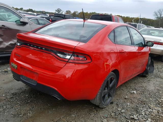 1C3CDFBB4GD645390 - 2016 DODGE DART SXT RED photo 4