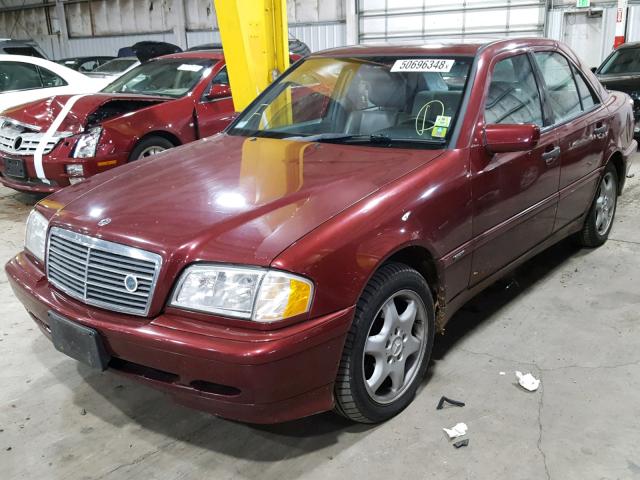 WDBHA29G5XA682243 - 1999 MERCEDES-BENZ C 280 BURGUNDY photo 2