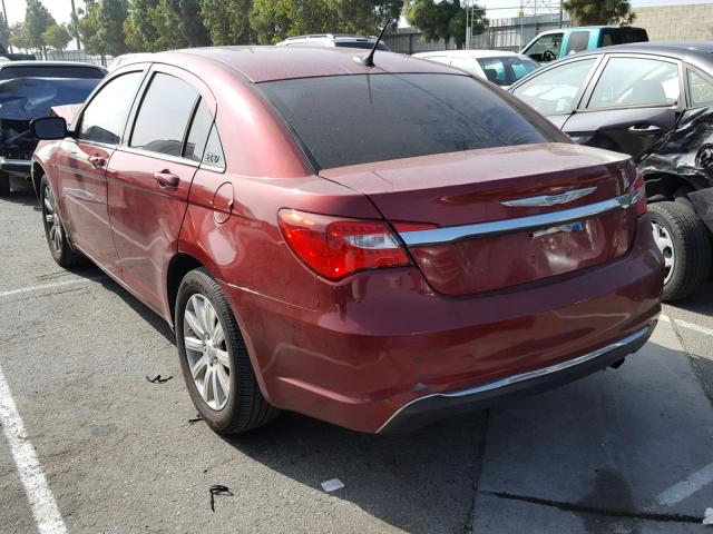 1C3CCBBB9DN688799 - 2013 CHRYSLER 200 TOURIN RED photo 3