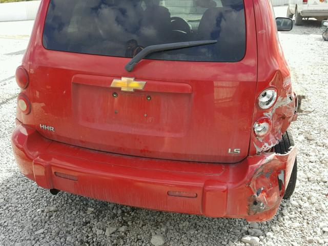 3GNCA13D68S710823 - 2008 CHEVROLET HHR LS Կարմիր լուսանկար 10