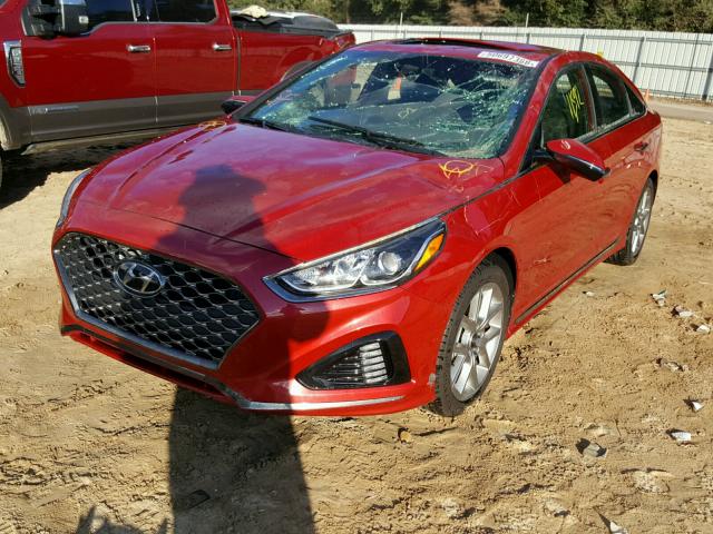 5NPE34AB4JH611013 - 2018 HYUNDAI SONATA SPO RED photo 2