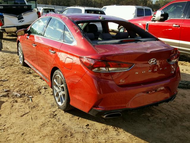 5NPE34AB4JH611013 - 2018 HYUNDAI SONATA SPO RED photo 3