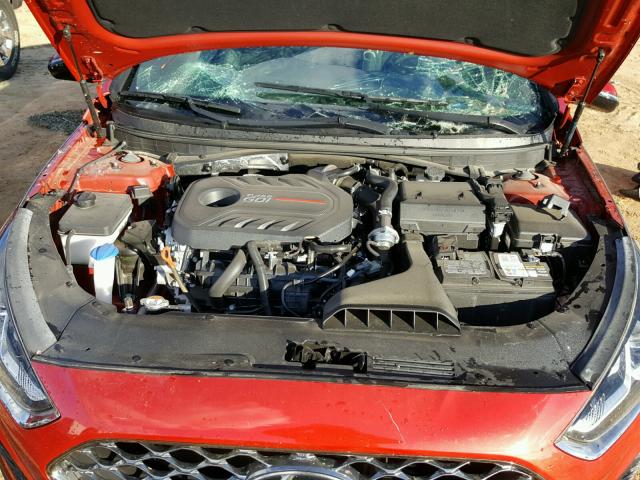 5NPE34AB4JH611013 - 2018 HYUNDAI SONATA SPO RED photo 7