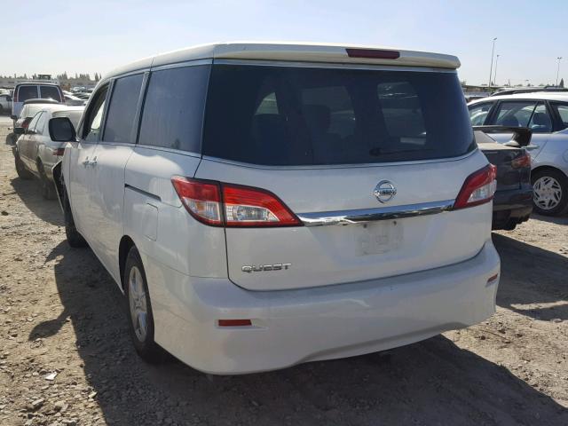 JN8AE2KP4B9010366 - 2011 NISSAN QUEST S WHITE photo 3