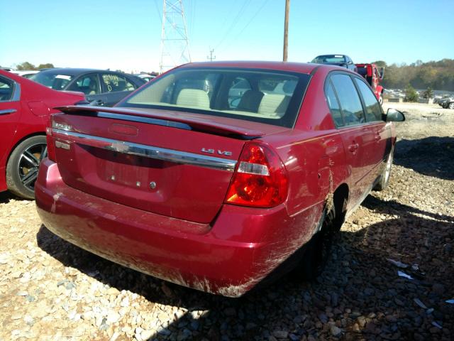 1G1ZT54875F147943 - 2005 CHEVROLET MALIBU LS 红色 照片 4