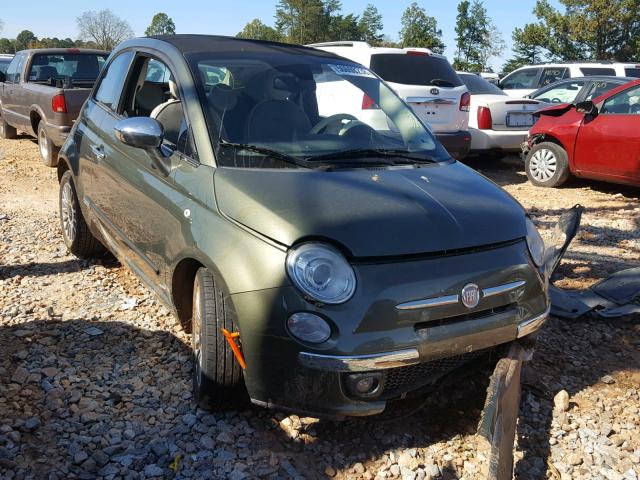 3C3CFFER6CT100816 - 2012 FIAT 500 LOUNGE GREEN photo 1