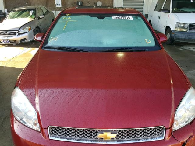 2G1WB5E32E1148823 - 2014 CHEVROLET IMPALA LIM BURGUNDY photo 7