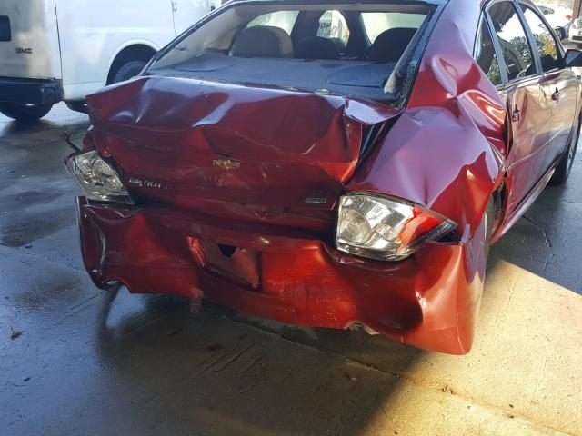 2G1WB5E32E1148823 - 2014 CHEVROLET IMPALA LIM BURGUNDY photo 9