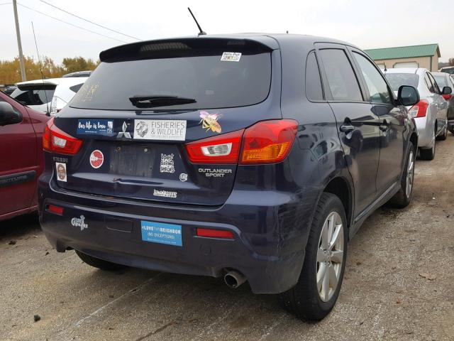 JA4AP4AU6CZ001463 - 2012 MITSUBISHI OUTLANDER BLUE photo 4