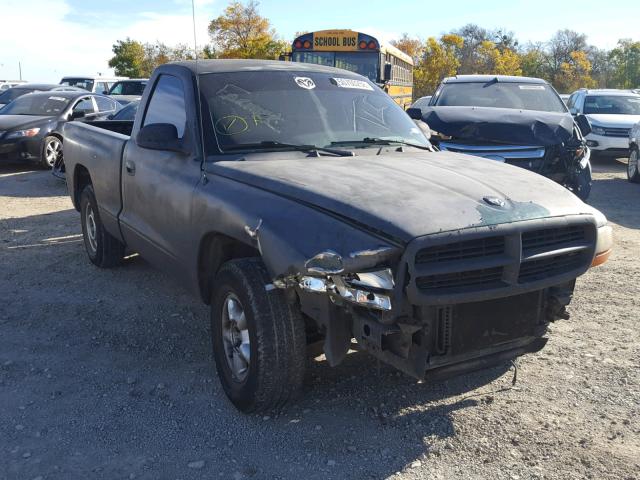 1B7FL26X7YS558171 - 2000 DODGE DAKOTA GRAY photo 1