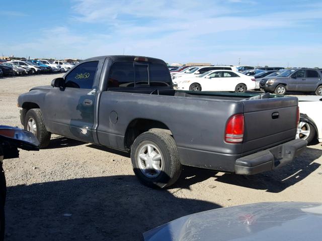 1B7FL26X7YS558171 - 2000 DODGE DAKOTA GRAY photo 3