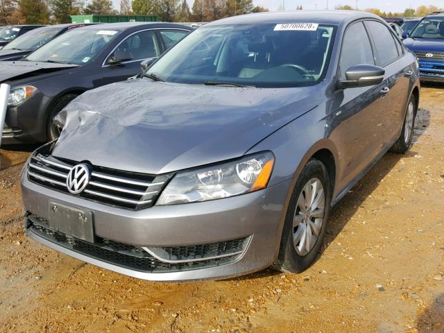 1VWAT7A39EC102400 - 2014 VOLKSWAGEN PASSAT S GRAY photo 2