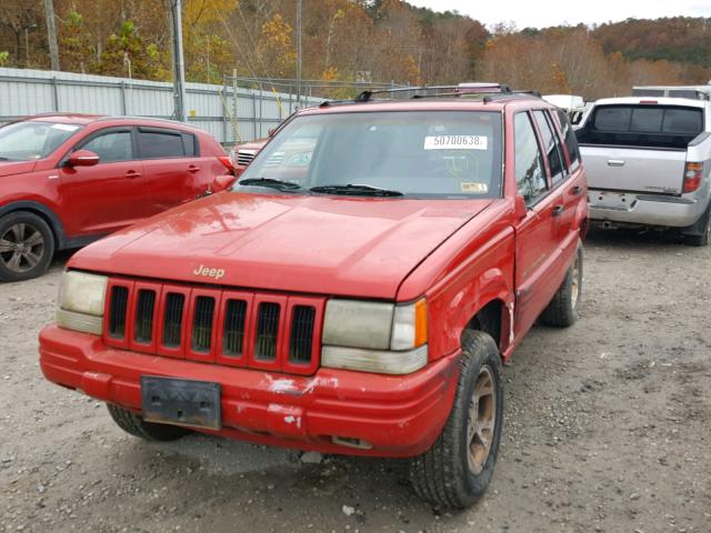 1J4GZ78Y1VC557927 - 1997 JEEP GRAND CHER RED photo 2