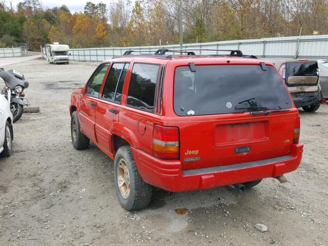 1J4GZ78Y1VC557927 - 1997 JEEP GRAND CHER RED photo 3