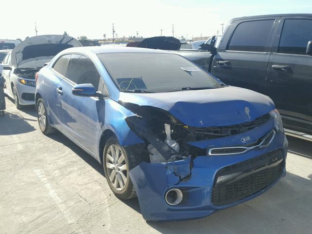 KNAFX6A81F5371027 - 2015 KIA FORTE EX BLUE photo 1