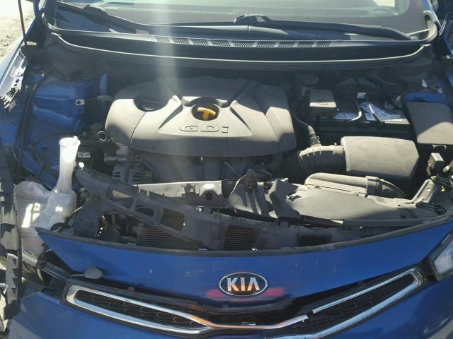 KNAFX6A81F5371027 - 2015 KIA FORTE EX BLUE photo 7