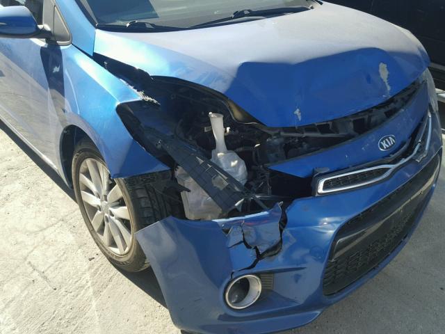 KNAFX6A81F5371027 - 2015 KIA FORTE EX BLUE photo 9