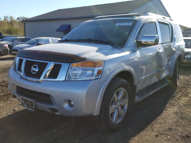 5N1BA0NE0AN614315 - 2010 NISSAN ARMADA PLA SILVER photo 2