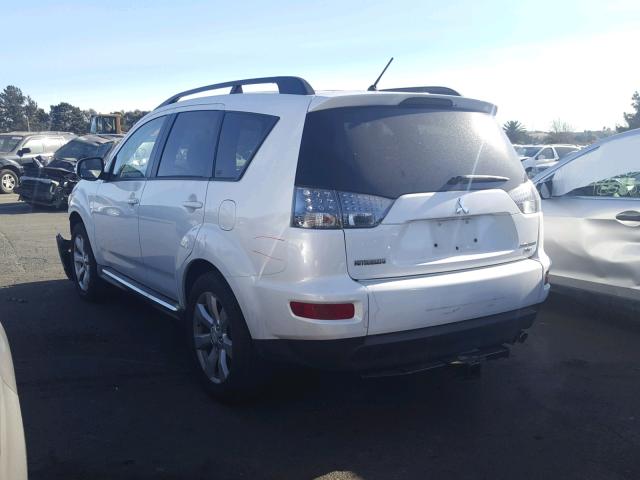 JA4JS4AX3AZ002656 - 2010 MITSUBISHI OUTLANDER WHITE photo 3