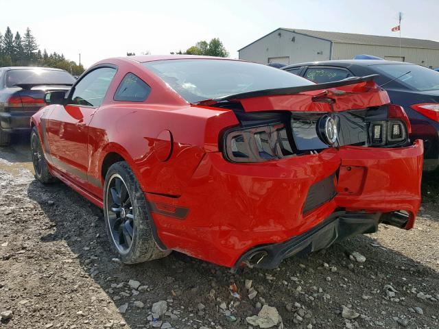 1ZVBP8CU0D5223324 - 2013 FORD MUSTANG BO RED photo 3